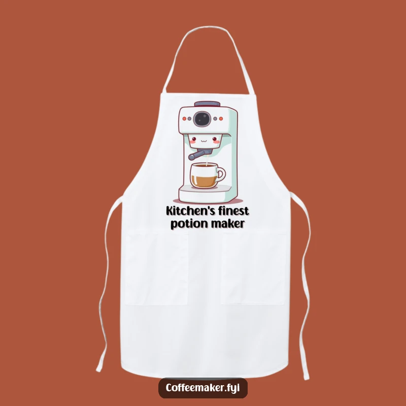 Funny Coffee Maker Apron: Gleeful Brewer for Kitchen Fun, Great Gift!