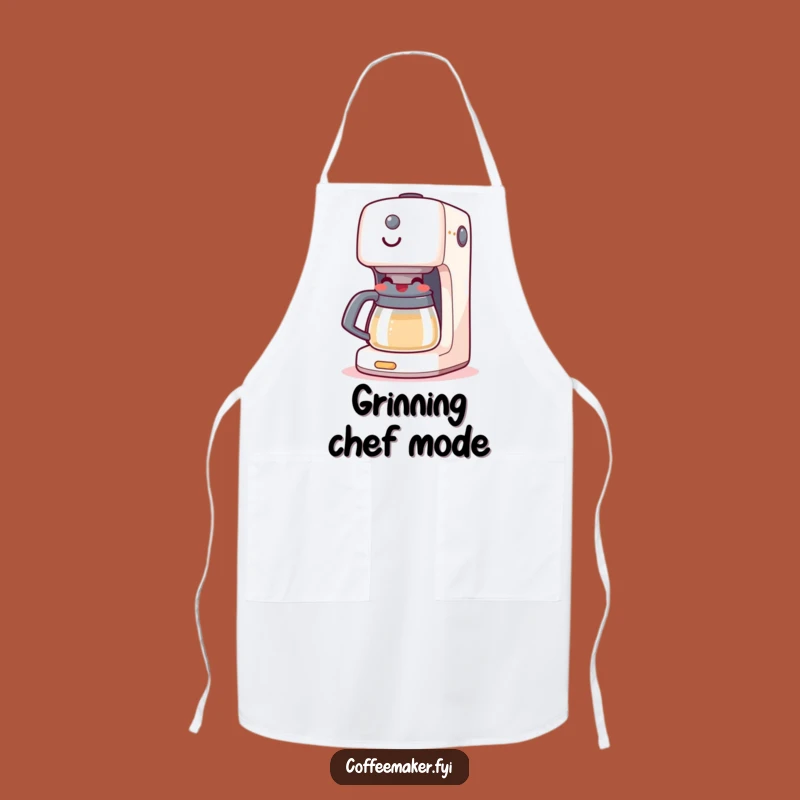 Funny Coffee Maker Apron: Happy Boiling Machine, Kitchen Essential