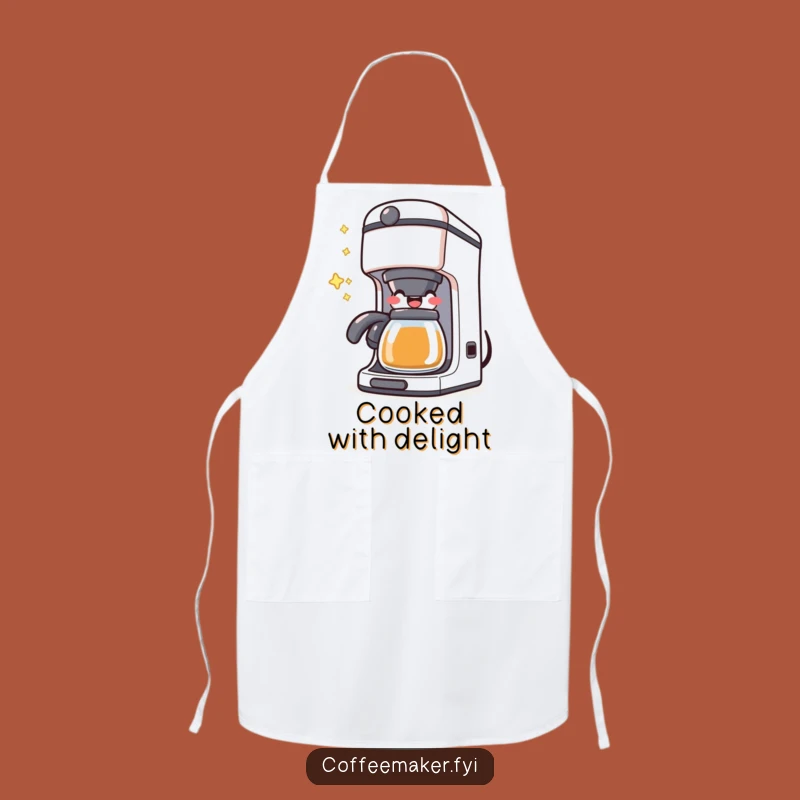 Funny Kawaii Coffee Maker Apron: Happy Chef, Hilarious Kitchenwear
