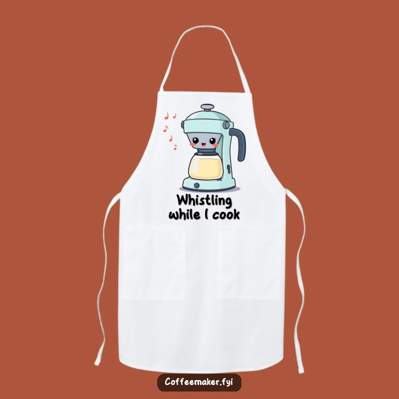 Funny Kawaii Percolator Apron - Whistling Kitchen Fun Gift