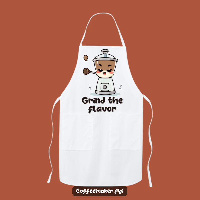 Funny Coffee Grinder Apron - Mischievous Chef Gift