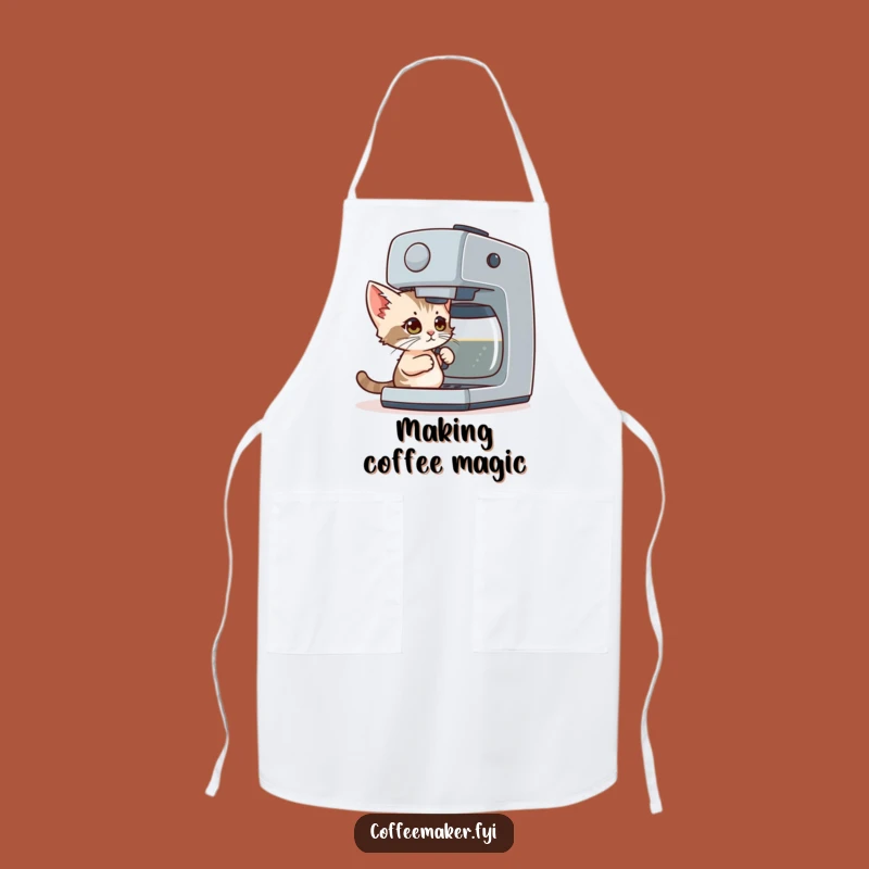 Funny Coffee Kitten Apron: Brew Up Laughs with a Determined Tiny Cat Chef