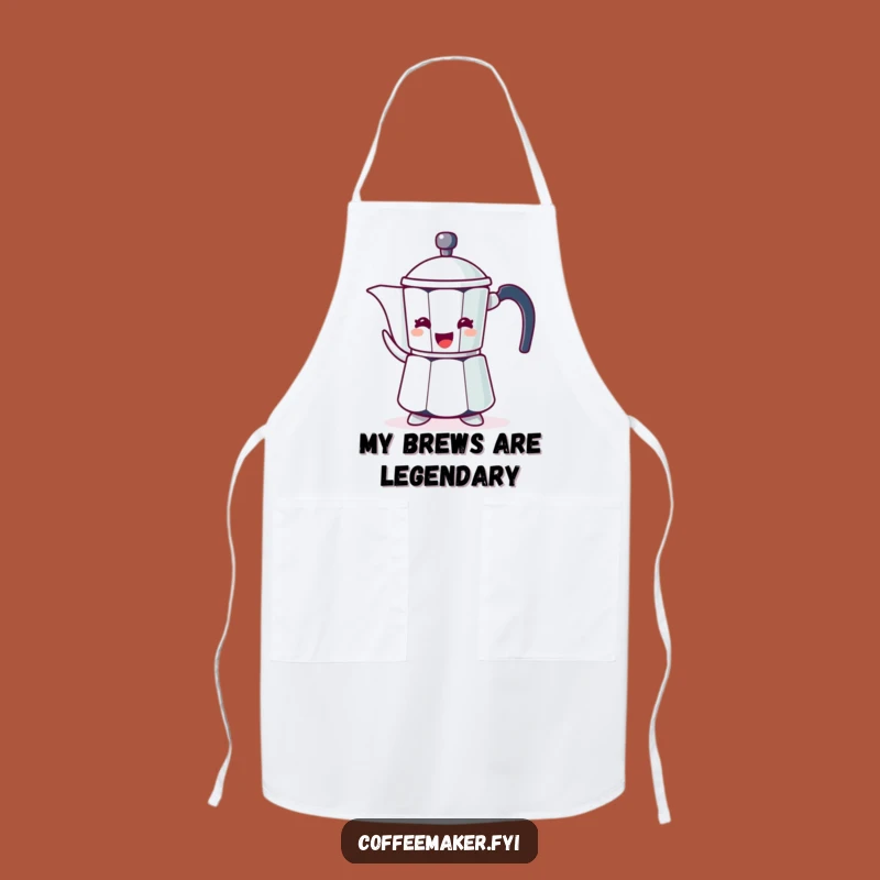 Funny Coffee Pot Apron - Enthusiastic Spout Chef Style