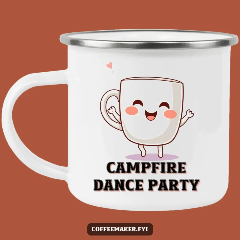 Durable Funny Kawaii Coffee Mug Dancing Camping Mug - Joyful Sips Outdoors, Gift