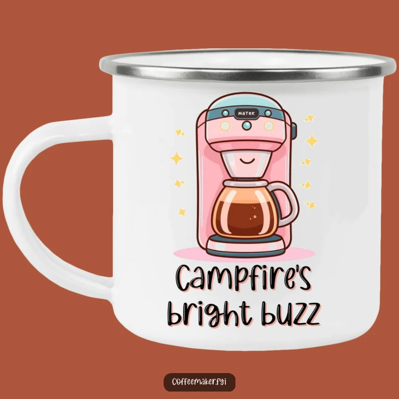 Adventure-Ready Funny Kawaii Coffee Maker Mug - Buzz & Brew!