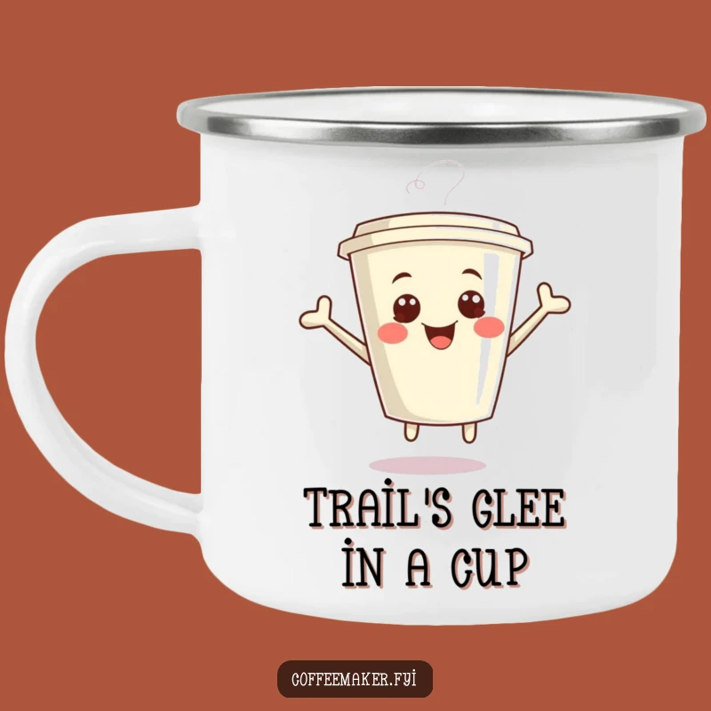 Durable Funny Kawaii Coffee Cup Camping Mug - Giggling Adventure Gift
