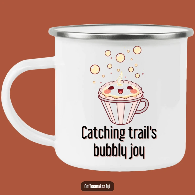 Durable Funny Kawaii Coffee Filter Camping Mug - Bubbly Adventure