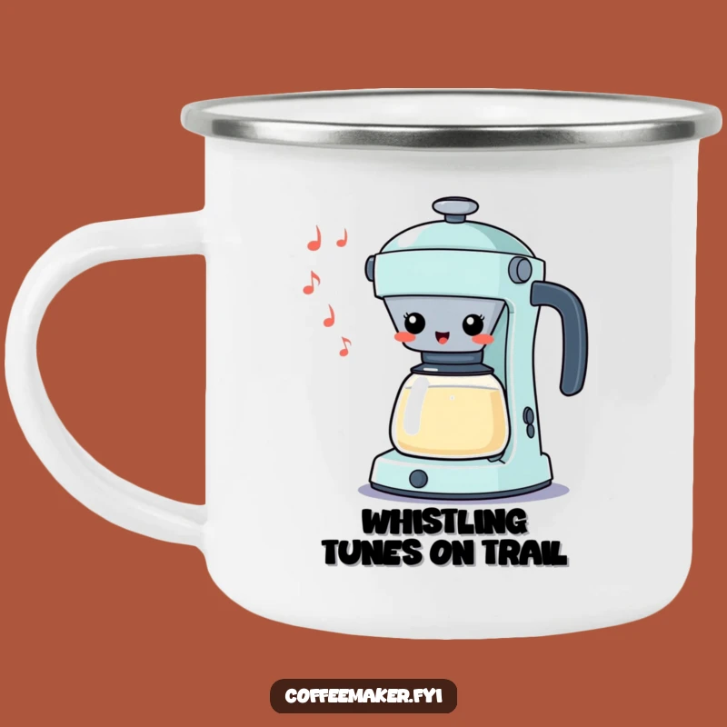 Durable Funny Kawaii Percolator Camping Mug - Whistling Adventure