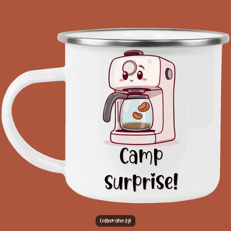 Funny Coffee Maker Camping Mug: Jumping Bean Surprise, Outdoor Drinkware