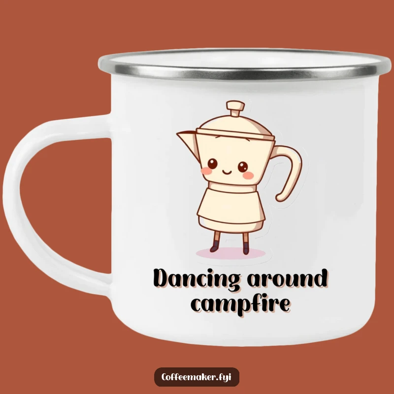 Funny Coffee Pot Shuffle Camping Mug: Your Groovy Camp Companion
