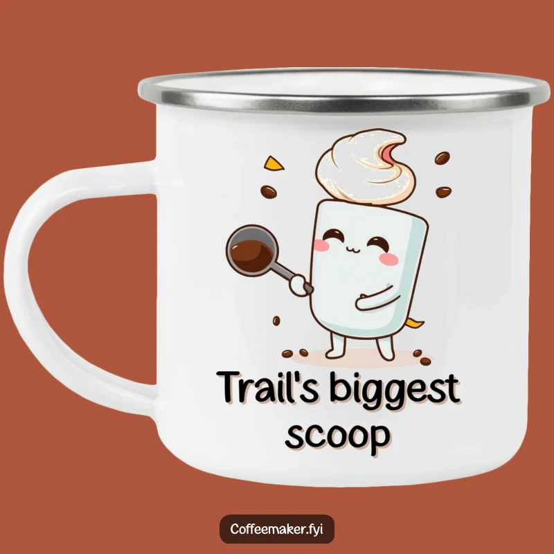 Funny Coffee Scoop Camping Mug: Big Scoop Adventures on the Go
