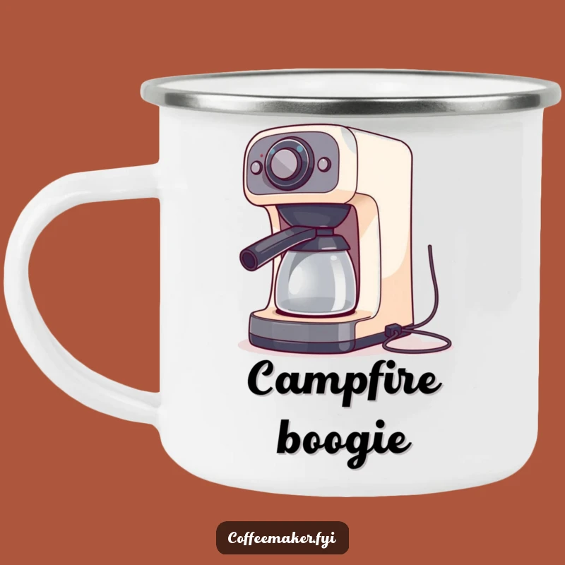 Funny Dancing Coffee Maker Enamel Mug - Adventure with a Beat