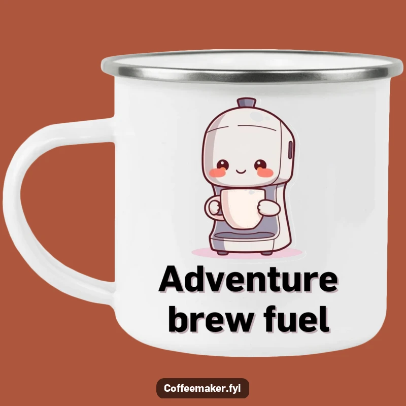 Funny Kawaii Coffee Maker Camping Mug: Outdoor Brew Master's Pride, Steaming Cup, Camp Gift