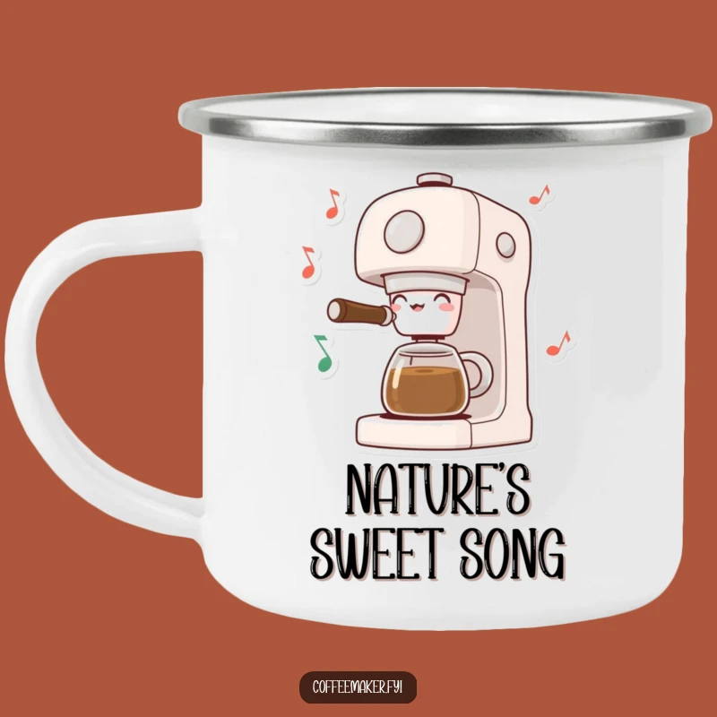 Funny Musical Coffee Maker Camping Mug: Notes Adventure, Gift!