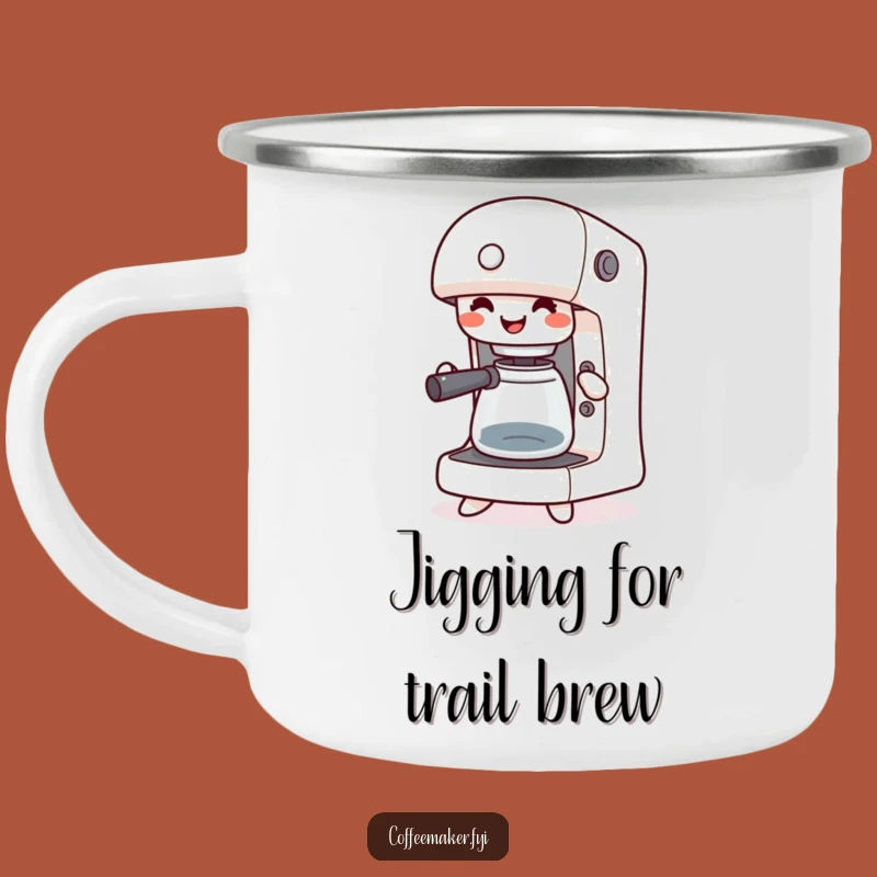 Funny Kawaii Coffee Maker Jig Camping Mug: Dance Under the Stars with This Brew!