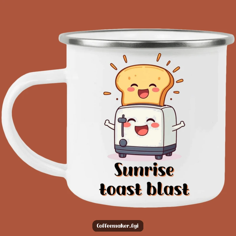 Funny Toaster Toast Explosion Camping Mug - Hilarious Outdoor Gift