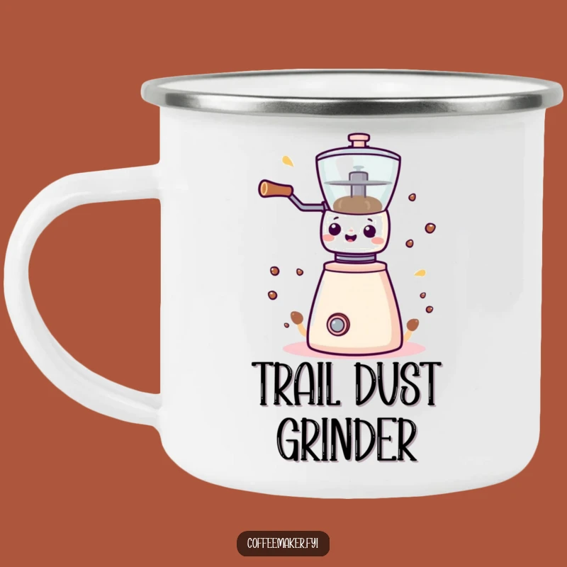 Funny Kawaii Coffee Grinder Camping Mug: Adventure Fuel Gift
