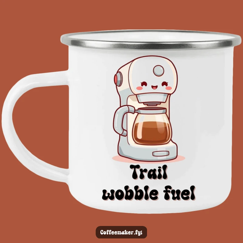Funny Coffee Maker Wobble Camping Mug: Adventure Fuel with a Smile!