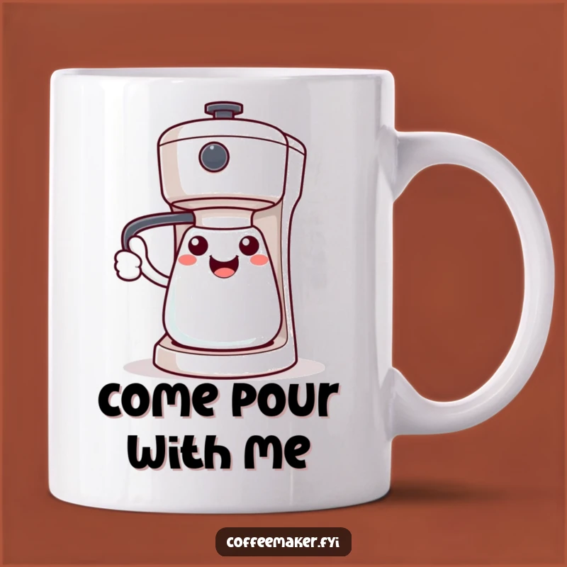 Funny Kawaii Coffee Maker Hug Mug: Welcoming Handle Gesture, Friendly Brew Companion, Perfect Gift