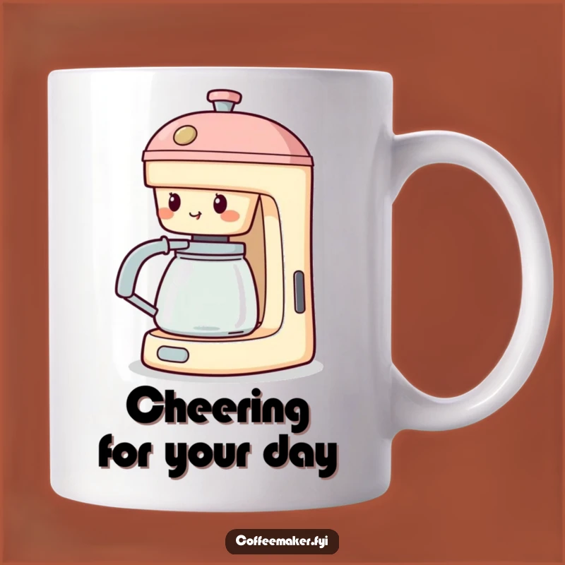 Funny Cheering Coffee Maker Mug: Spout Extended, Victory Gift!