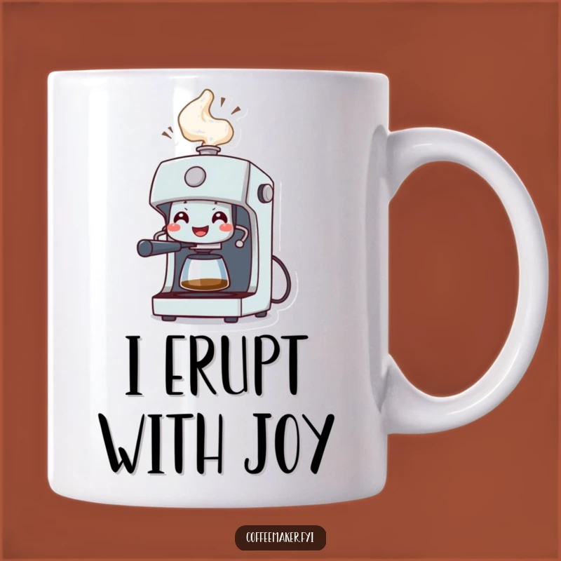Funny Coffee Machine Steam Geyser Mug - Celebratory Caffeine Gift