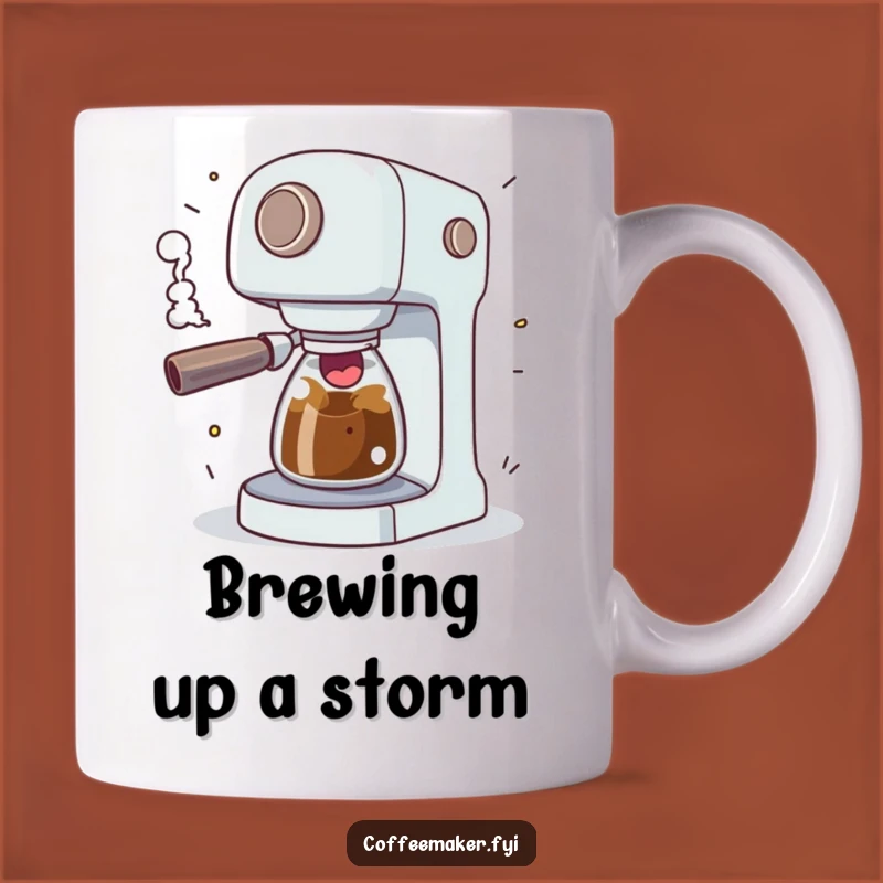 Funny Coffee Maker Sputtering Excitement Mug - Enthusiastic Gift for Coffee Fans