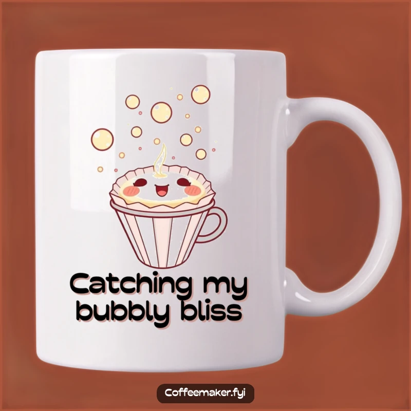 Funny Kawaii Coffee Filter Mug - Bubbly Delight Catching Funny Gift