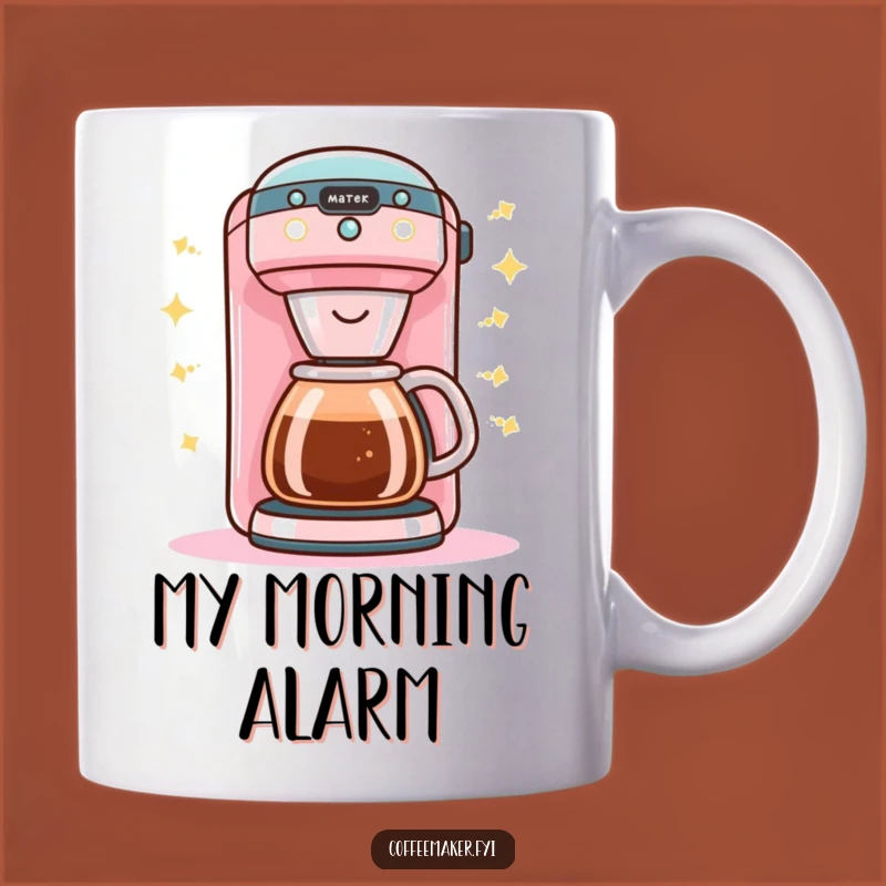 Funny Kawaii Coffee Maker Mug - Buzzing with Happy Lights!