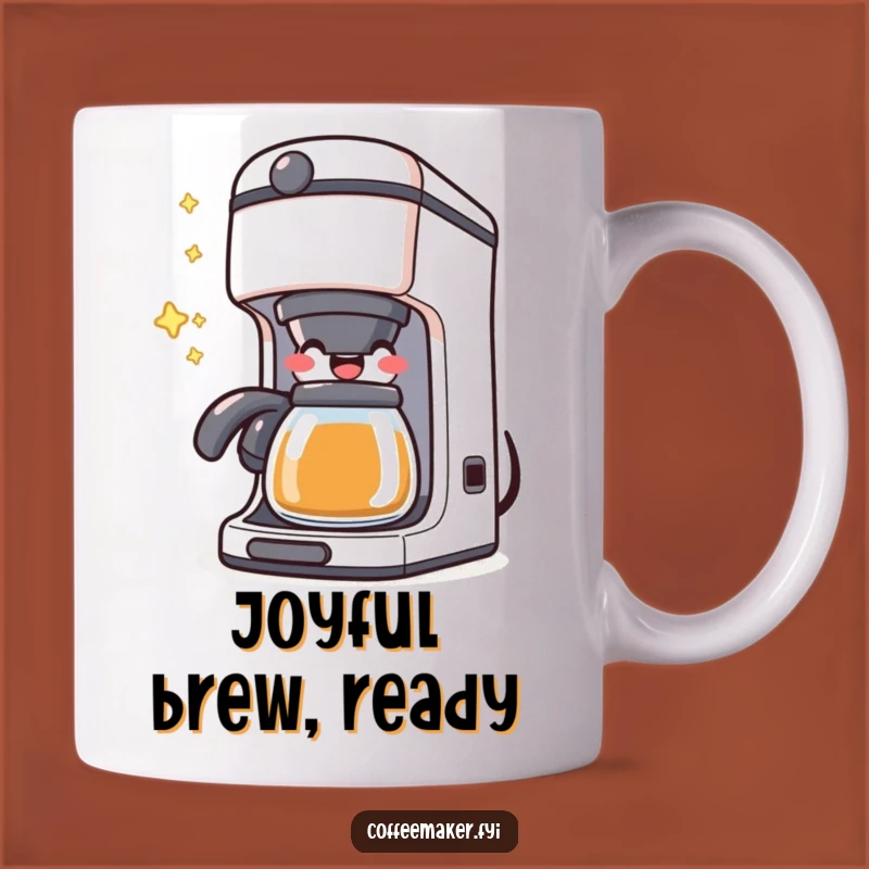 Funny Kawaii Coffee Maker Mug: Happy Bubbles, Joyful Hilarious Gift