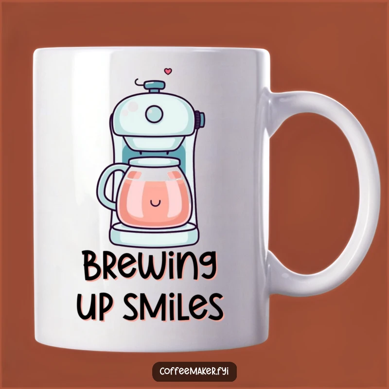 Funny Kawaii Coffee Maker Mug - Happy Steam Smile, Perfect Gift