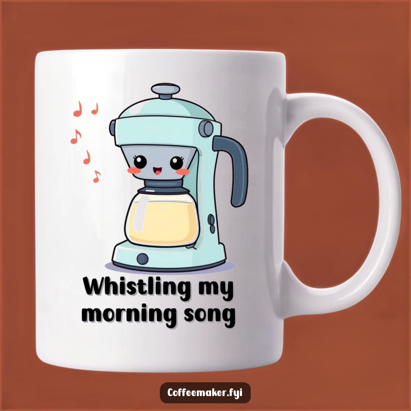 Funny Kawaii Percolator Mug - Whistling Silly Tune Coffee Gift
