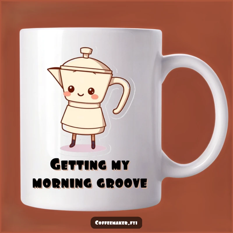 Funny Coffee Pot Shuffle Mug: A Groovy Gift for Coffee Lovers
