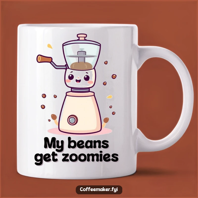 Funny Kawaii Coffee Grinder Mug: A Whimsical Gift for Coffee Lovers
