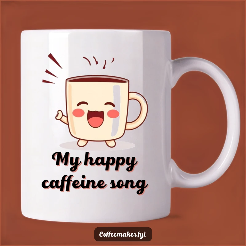 Funny Kawaii Coffee Mug Shout T-Shirt - Joyful Brew Expressive Gift Idea