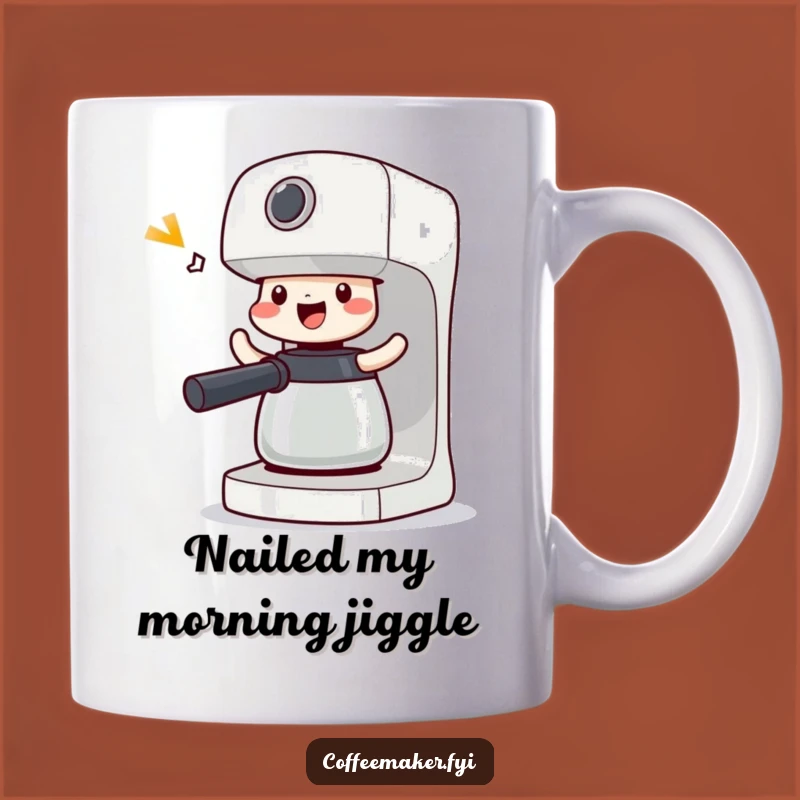 Funny Victorious Coffee Maker Mug: Shimmying Brew Machine, Celebration Gift!