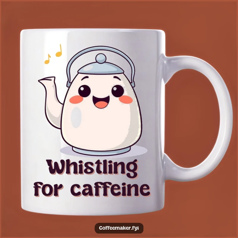 Funny Happy Kettle Whistling Mug - Cheerful Musical Gift