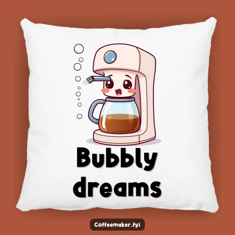 Funny Surprised Coffee Maker Pillow - Your Comfy, Bubbly Companion