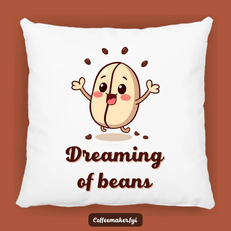Cozy Funny Kawaii Coffee Bean Pillow - Bouncing Fun Decor