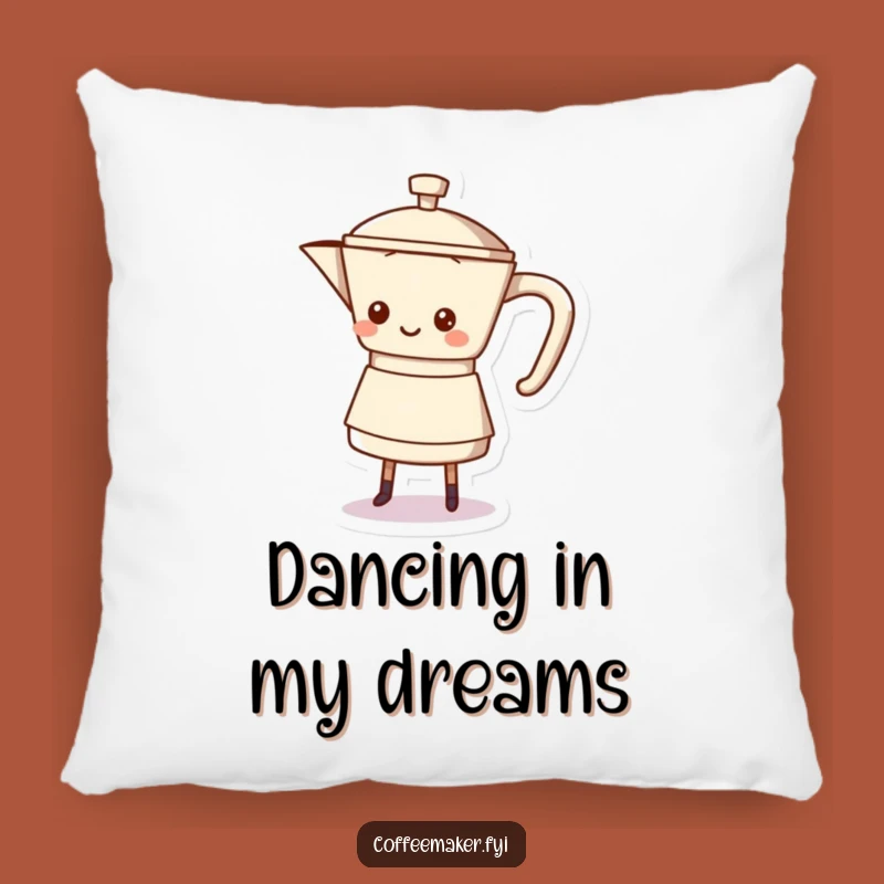 Funny Coffee Pot Shuffle Pillow: Cozy Comfort with a Dancing Design
