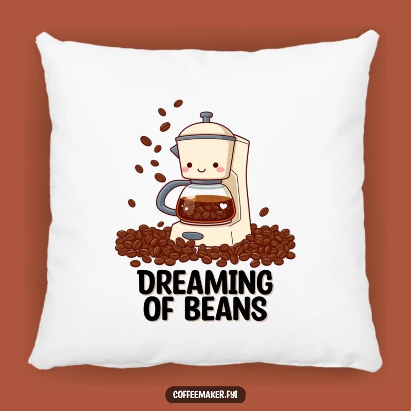 Funny Coffee Maker Pillow - Cozy Bean Juggling Accent, Perfect Humorous Throw
