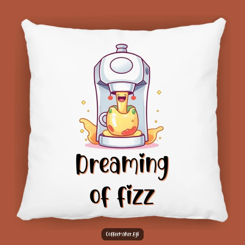 Funny Coffee Maker Sparkling Pillow - Comfy Gift for Coffee Enthusiasts