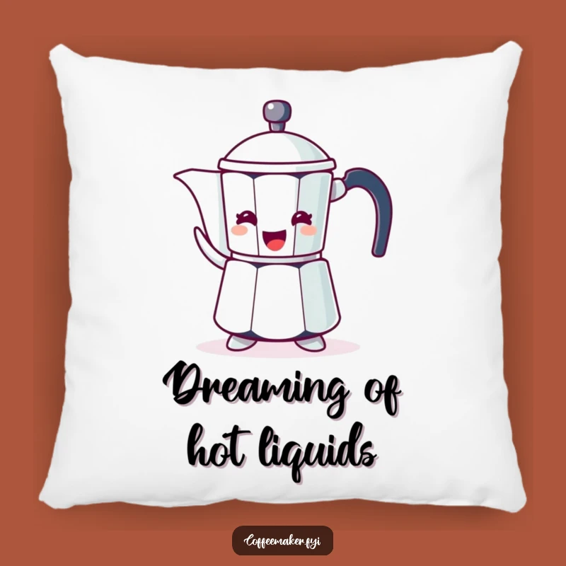 Cozy Funny Coffee Pot Pillow - Animated Gesture Comfort