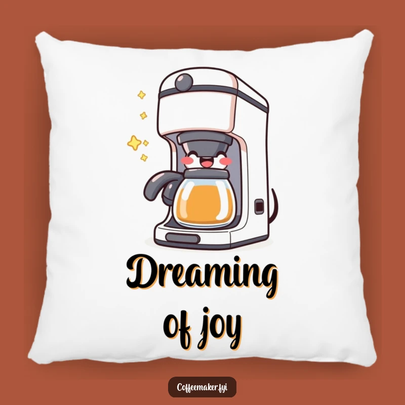 Funny Kawaii Coffee Maker Pillow: Cozy Bubbles, Hilarious Comfort Accent