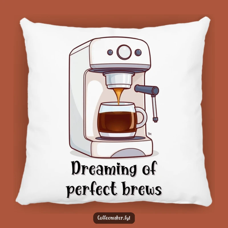 Funny Coffee Maker Pillow: Perfect Brew Dispensing, Cozy Accent