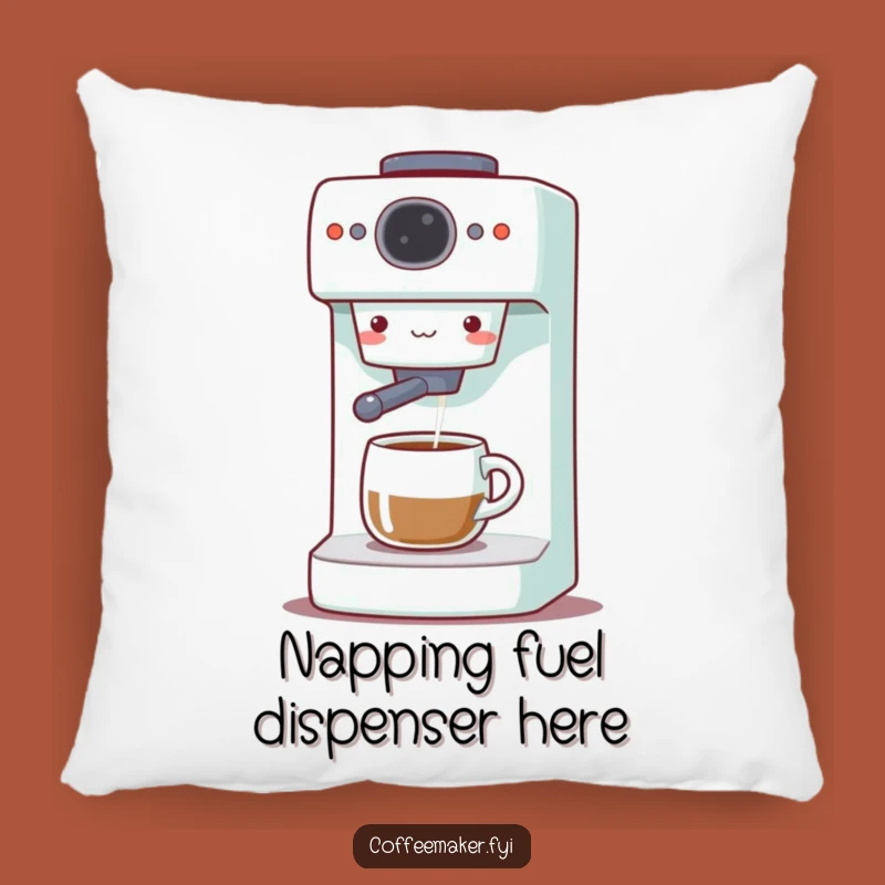Funny Coffee Maker Pillow: Cozy Gleeful Brewer, Comfy & Hilarious Accent!