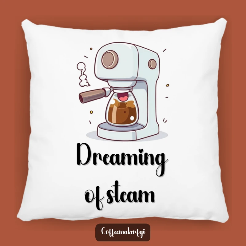 Funny Coffee Maker Sputtering Pillow - Comfy Gift for Enthusiasts