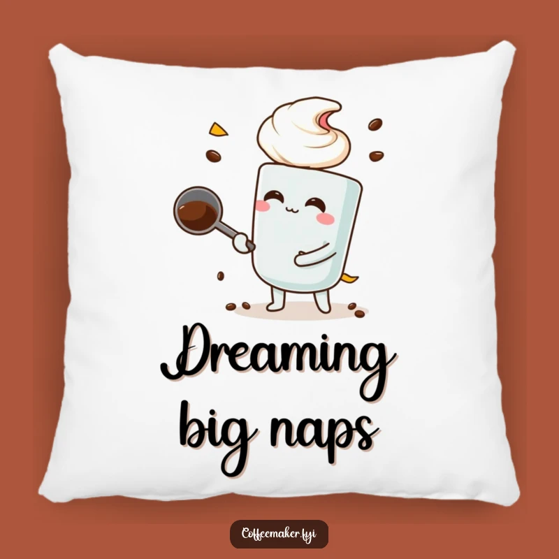 Funny Coffee Scoop Pillow: Big Scoop Comfort for Coffee Lovers