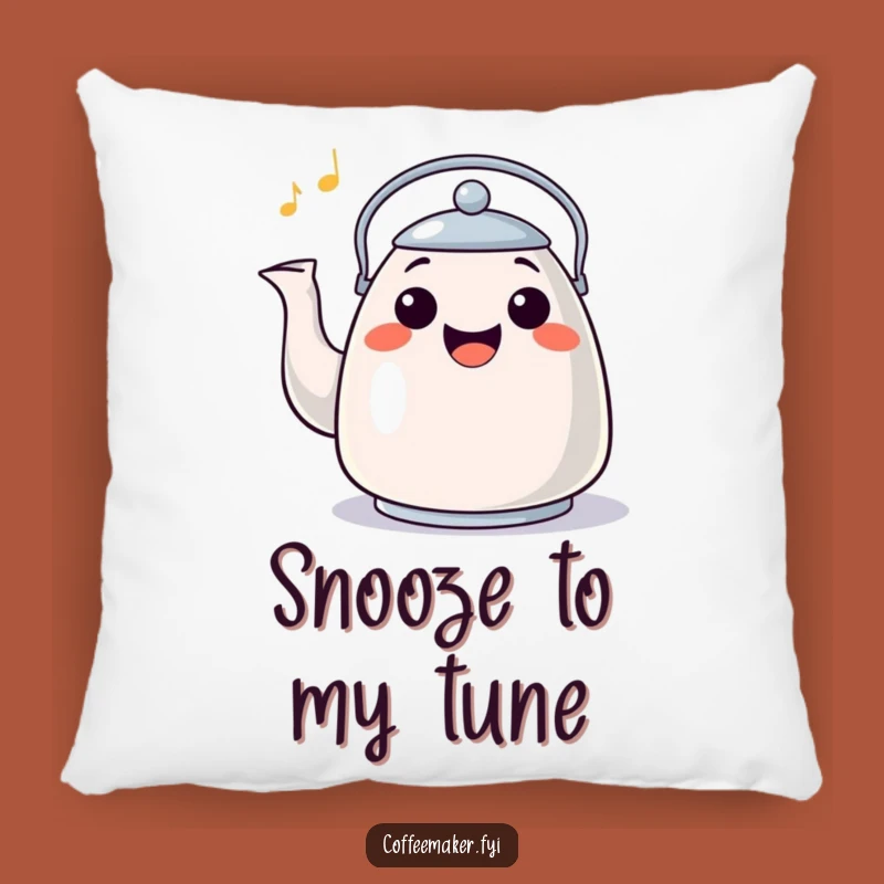 Funny Happy Kettle Pillow - Cozy Whistling Tune Comfort Gift