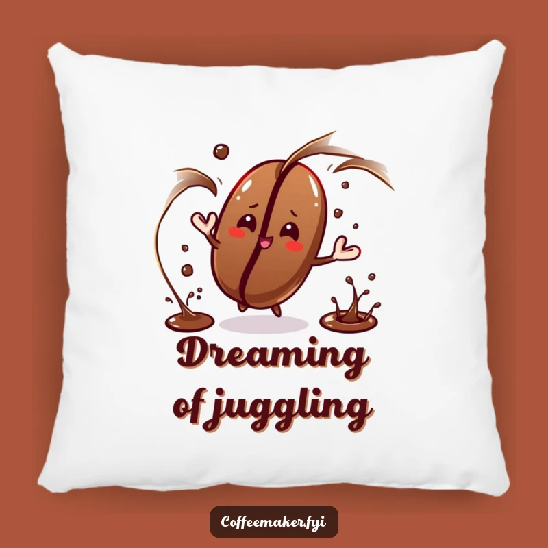Funny Juggling Coffee Bean Pillow: Cozy Support for Your Talents
