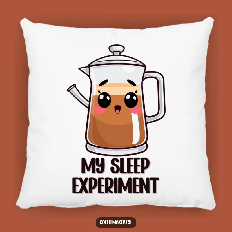 Funny Surprised Coffee Pot Pillow - Comfy & Comical Decor Accent Gift
